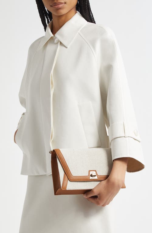 Akris Anouk Canvas & Calfskin Shoulder Bag