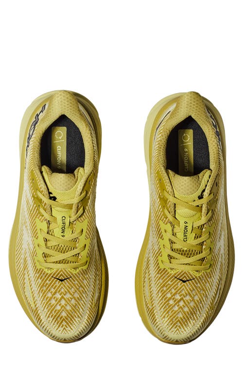 Hoka Clifton 9 Running Shoe In Yellow