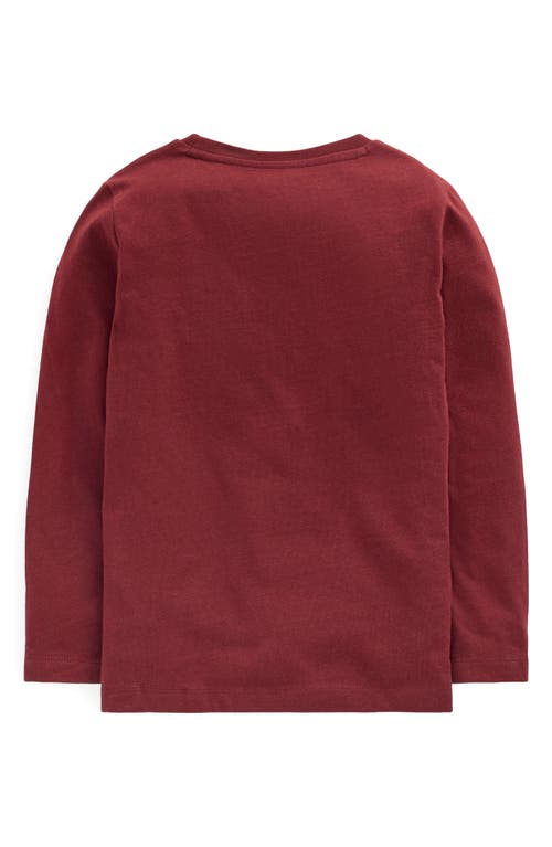 Boden Kids' Superstitch Long Sleeve Cotton T-shirt In Brown