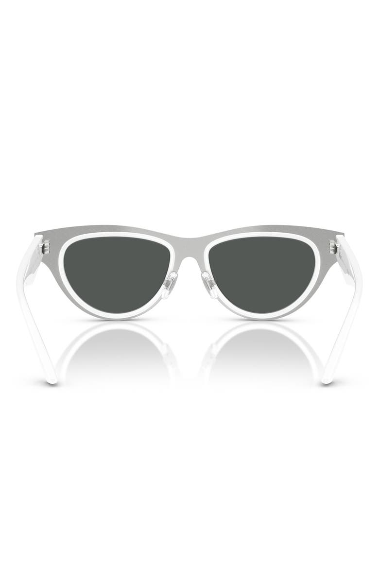 Versace 52mm Cat Eye Sunglasses, Alternate, color, White