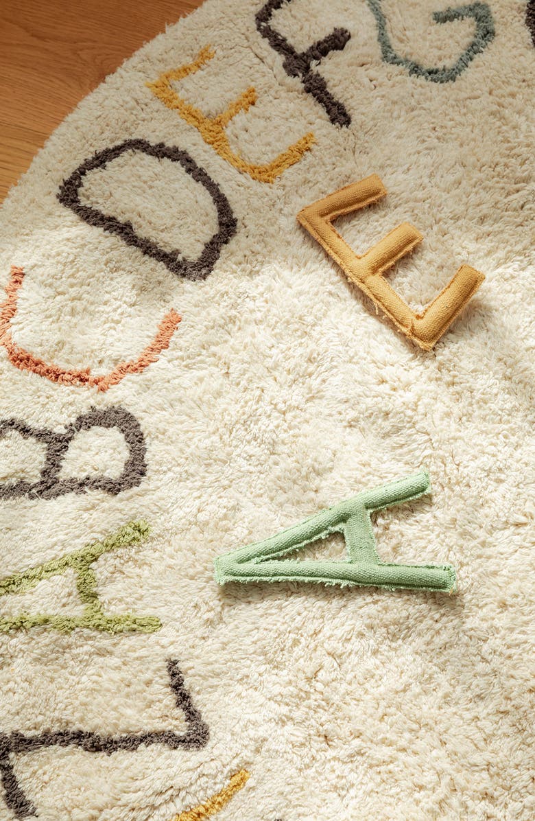 Lorena Canals RugCycled World Map Washable Cotton Blend Rug, Alternate, color, Natural