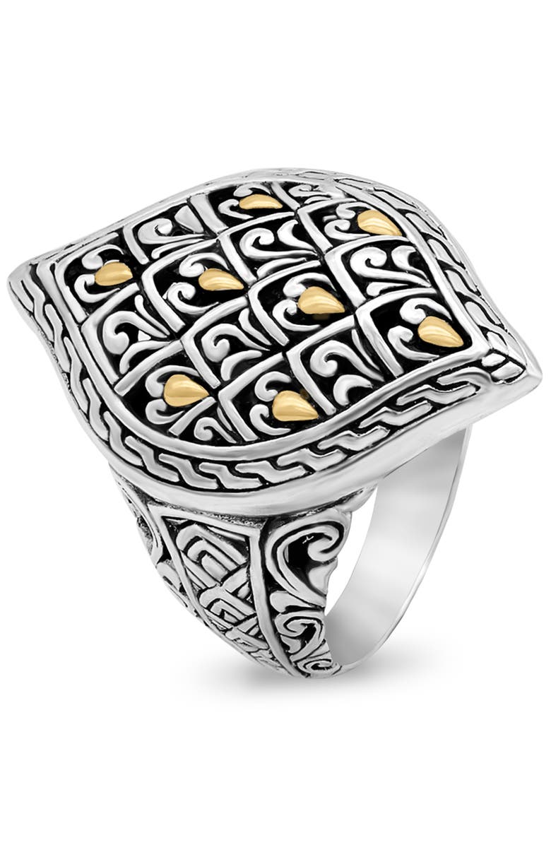 DEVATA Dragon Skin Ring in Sterling Silver and 18K Gold, Alternate, color, Silver