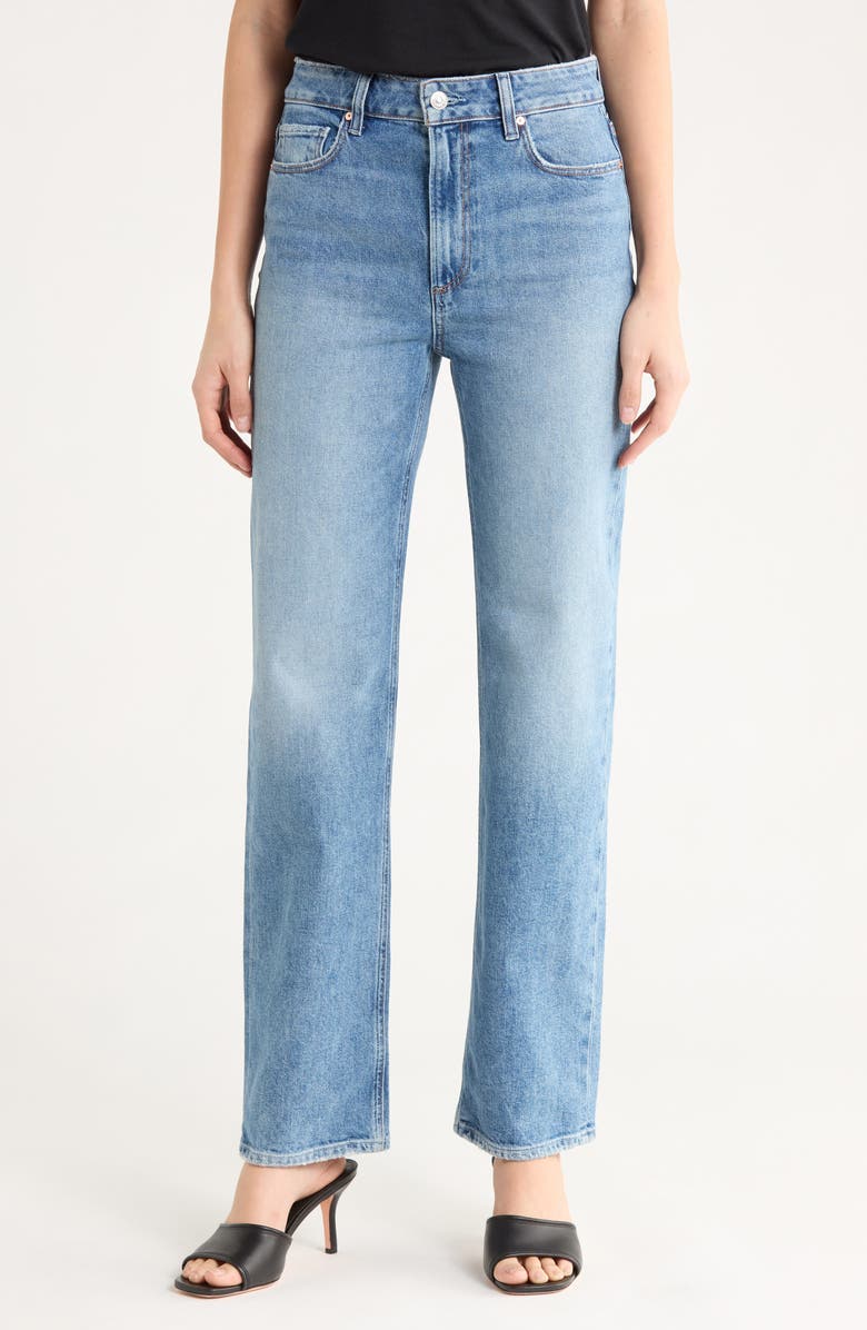 PAIGE Stevie High Waist Straight Leg Jeans, Main, color, Heroes
