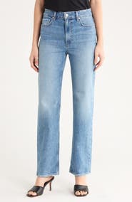 PAIGE Stevie High Waist Straight Leg Jeans