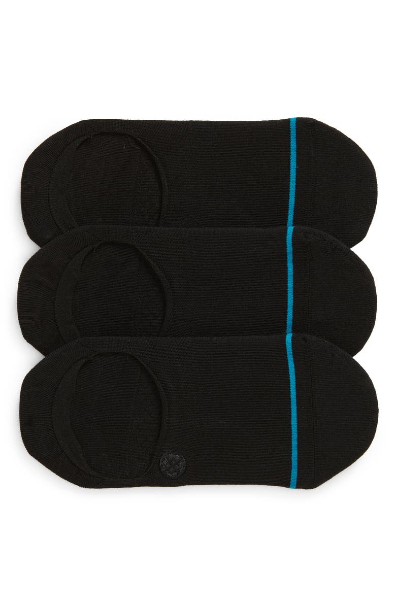 Stance Icon 3-Pack No-Show Liner Socks, Main, color, Black