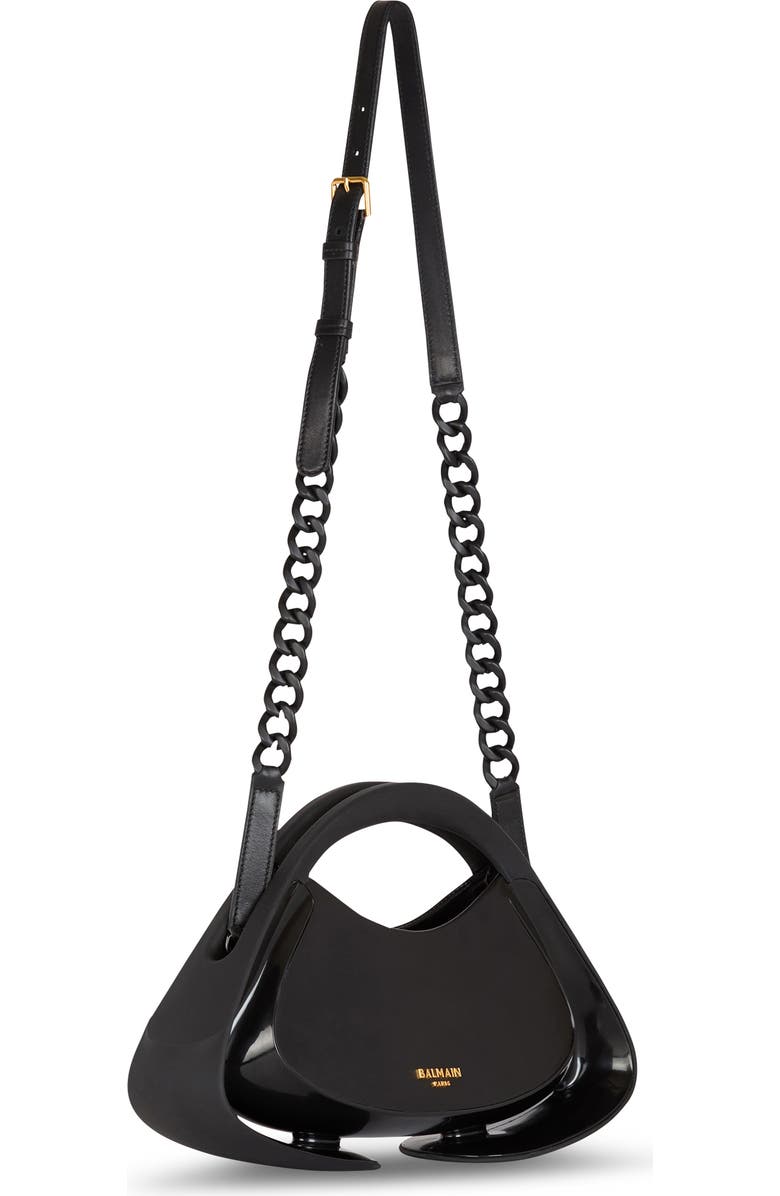 Balmain Medium Jolie Madame Faux Leather Top Handle Bag, Alternate, color,