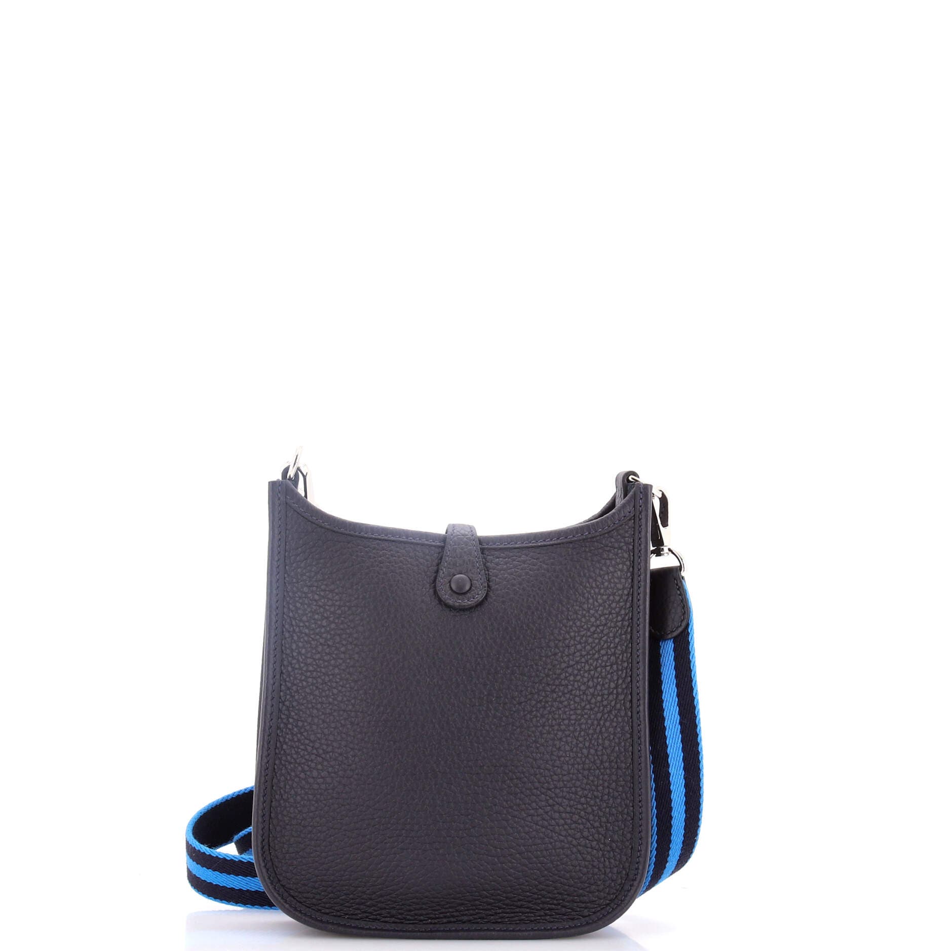 Pre-Owned Hermes Evelyne Bag Gen III Clemence TPM, Alternate, color, Bleu Nuit
