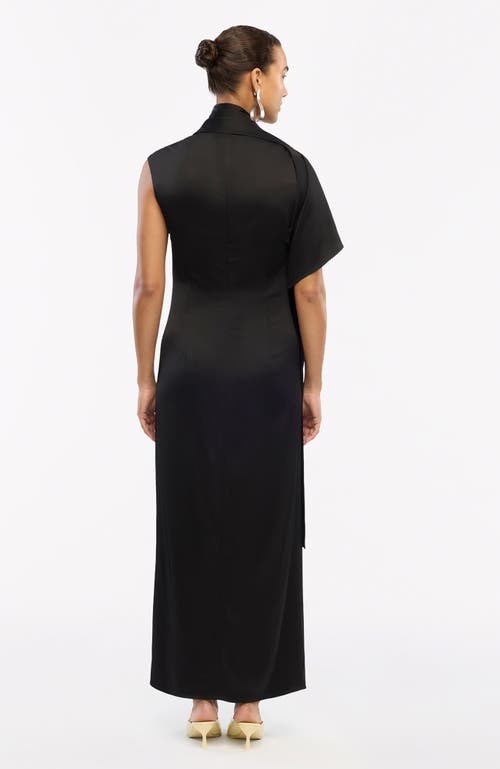 Another Tomorrow Scarf Dress In Black
