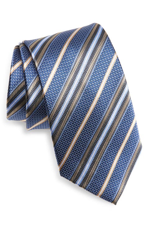 Stripe Jacquard Silk Tie
