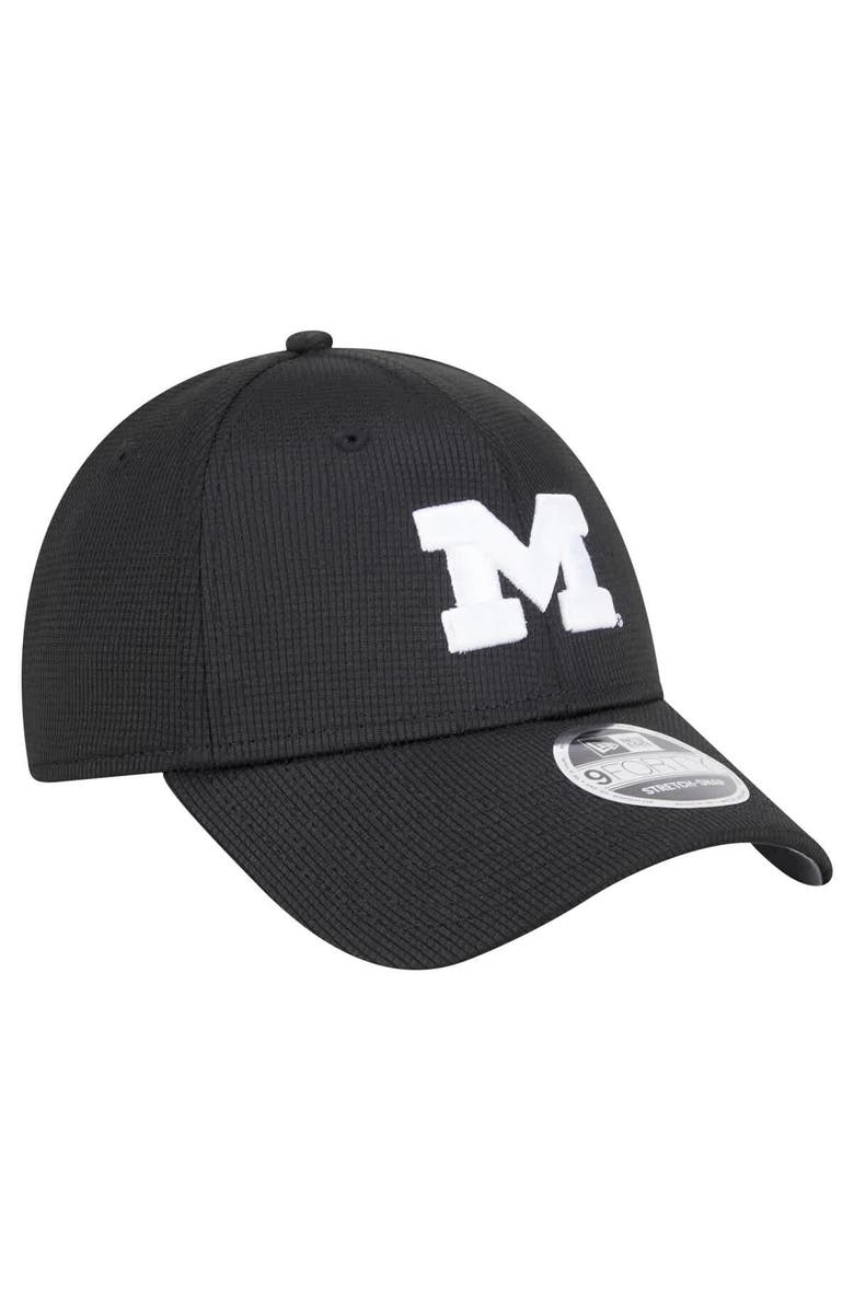 New Era Men's New Era Black Michigan Wolverines Pivot 9FORTY Stretch-Snap Adjustable Hat, Alternate, color, 