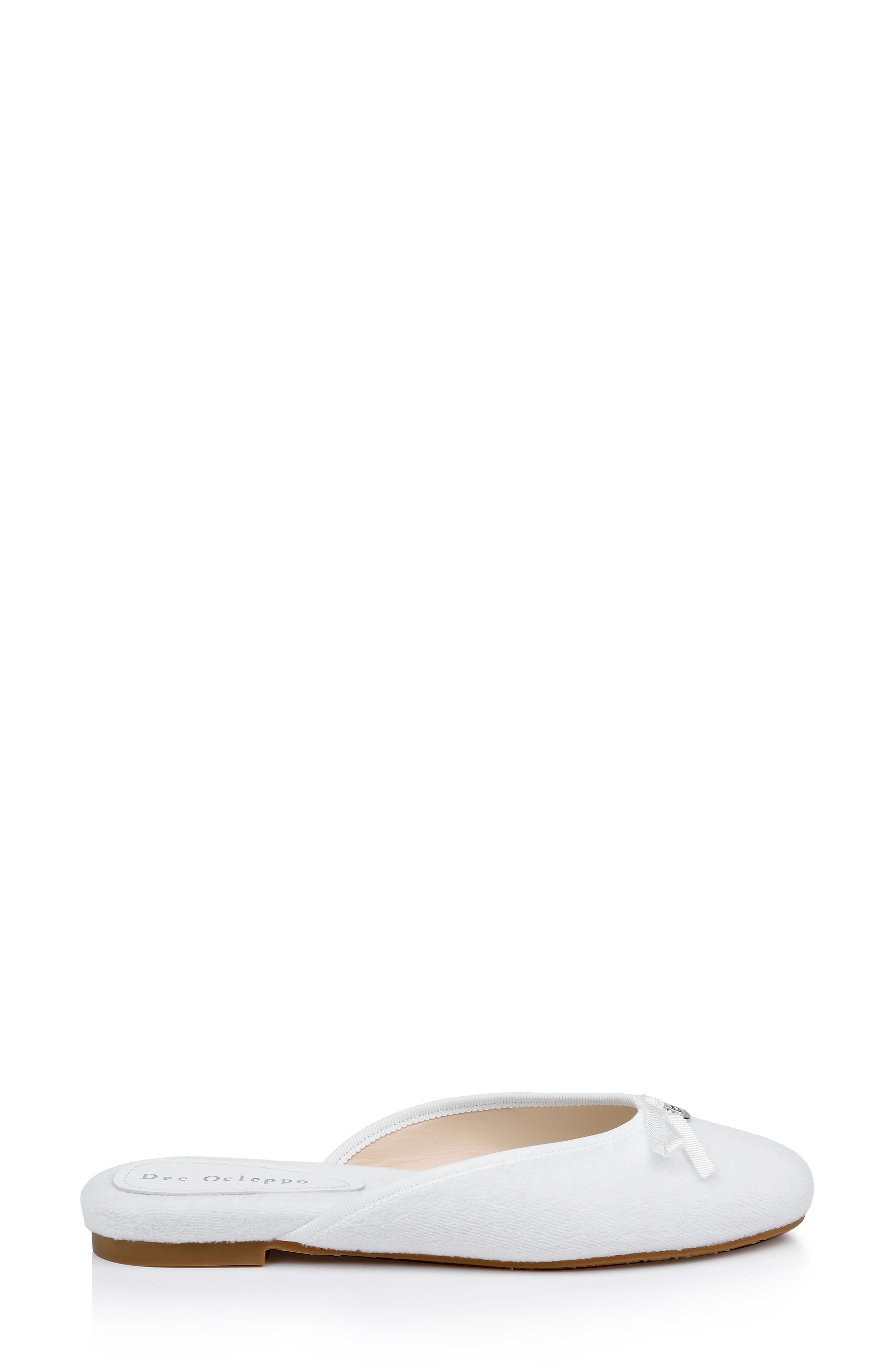 Dee Ocleppo Athens Terry Cloth Mule, Alternate, color, White
