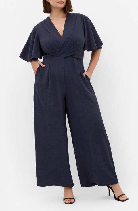 Braelynn Short Sleeve Jumpsuit (Plus)