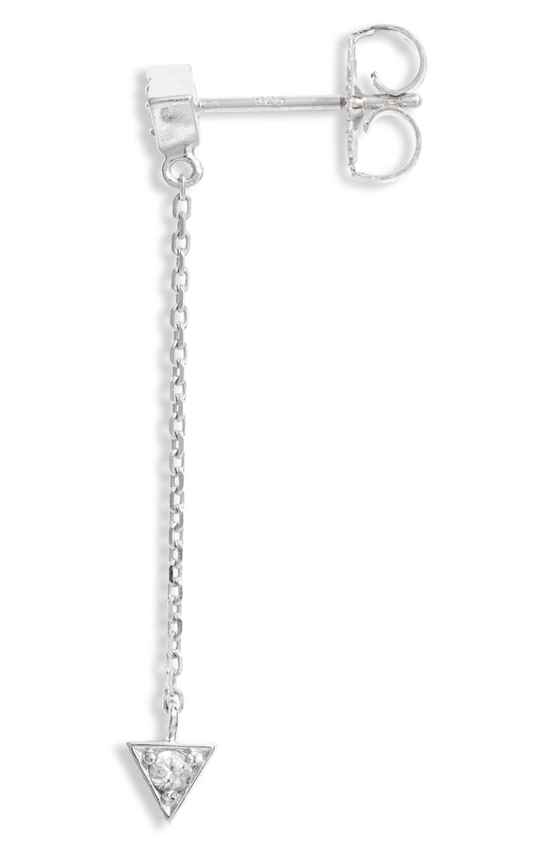 Anzie Cleo White Sapphire Linear Drop Earrings, Alternate, color,