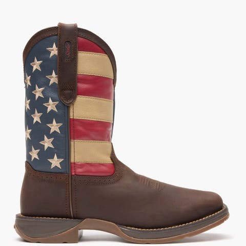 Patriotic Pull On Western Flag Boot