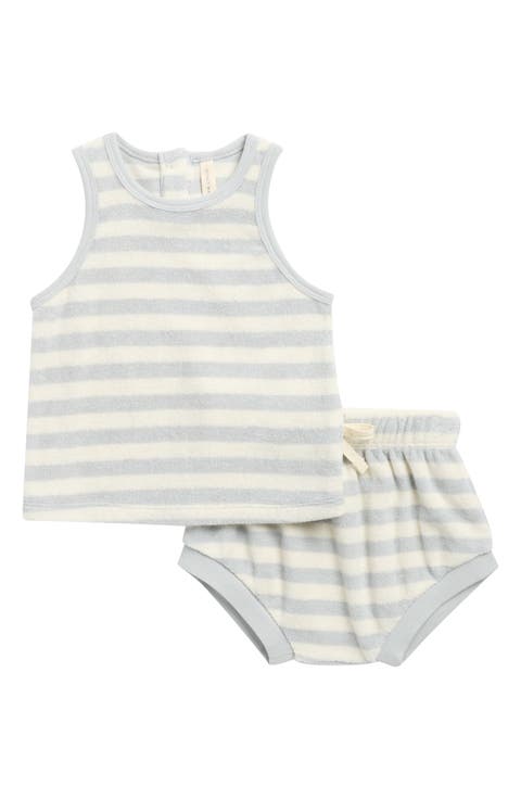 Kids' Stripe Terry Cloth Tank & Shorts Set (Baby & Toddler)