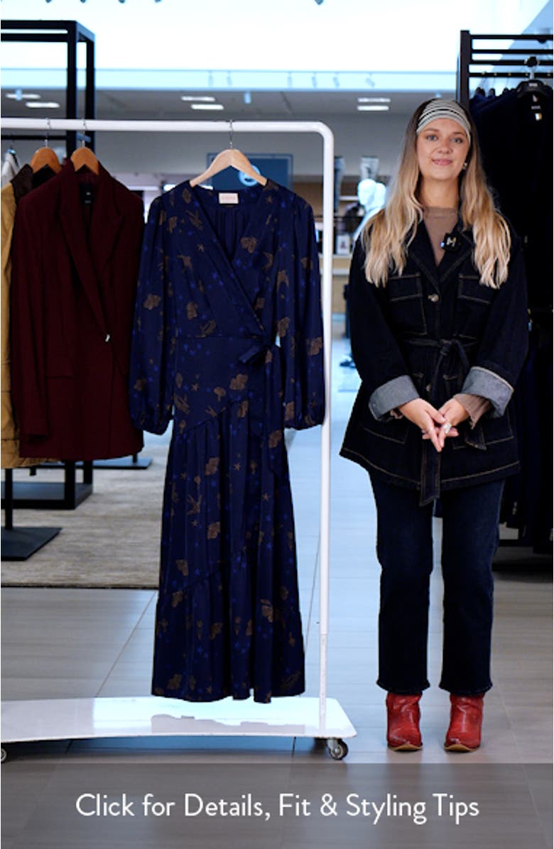 Lilian Long Sleeve Wrap Dress, sales video thumbnail