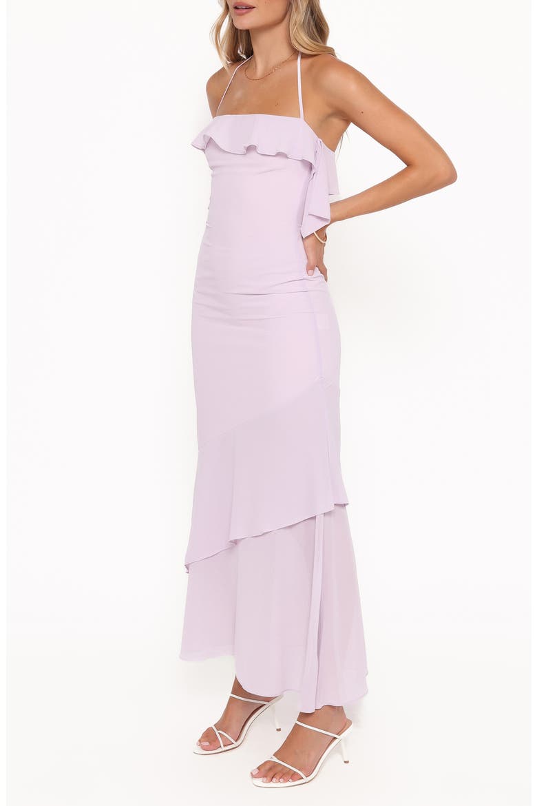 Illuka Ruffle Maxi Dress, Alternate, color, LILAC