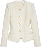 L'AGENCE Nerina Fringe Bouclé Jacket
