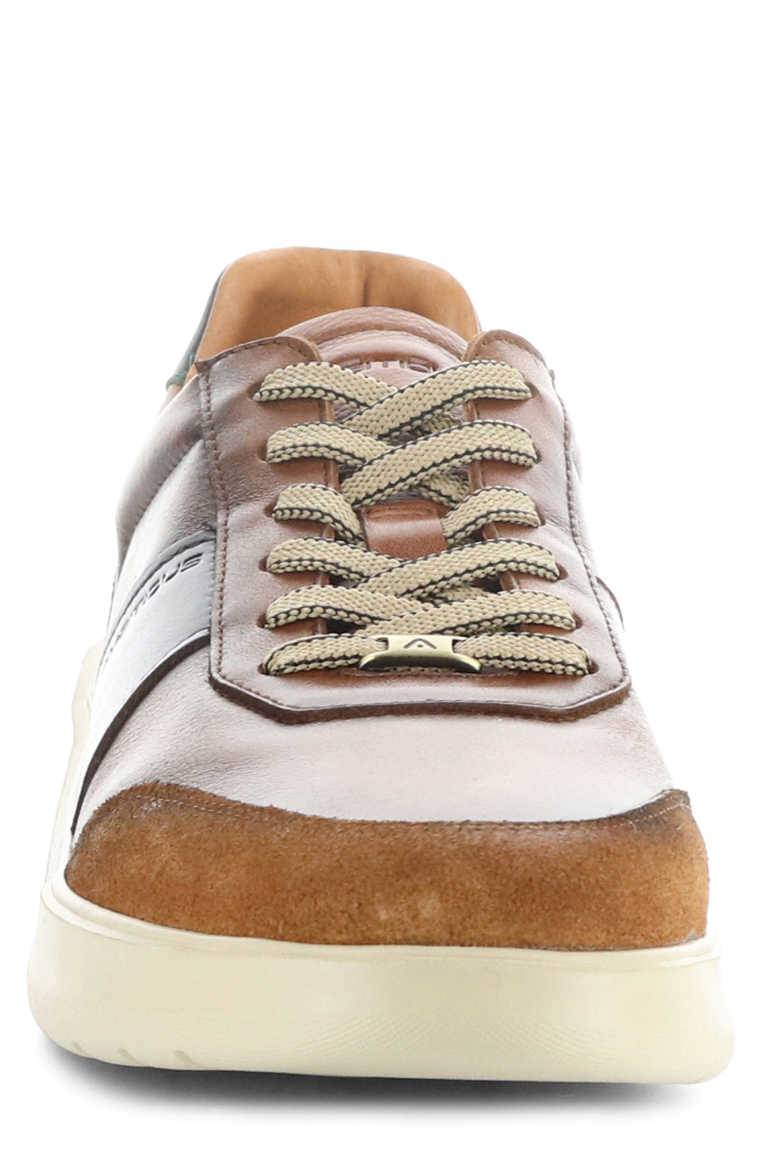 12981B Low Top Sneaker, Alternate, color, COGNAC/ BROWN LEATHER