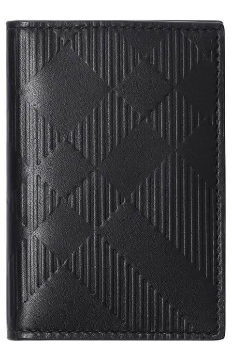 Bateman Check Embossed Leather Bifold Wallet
