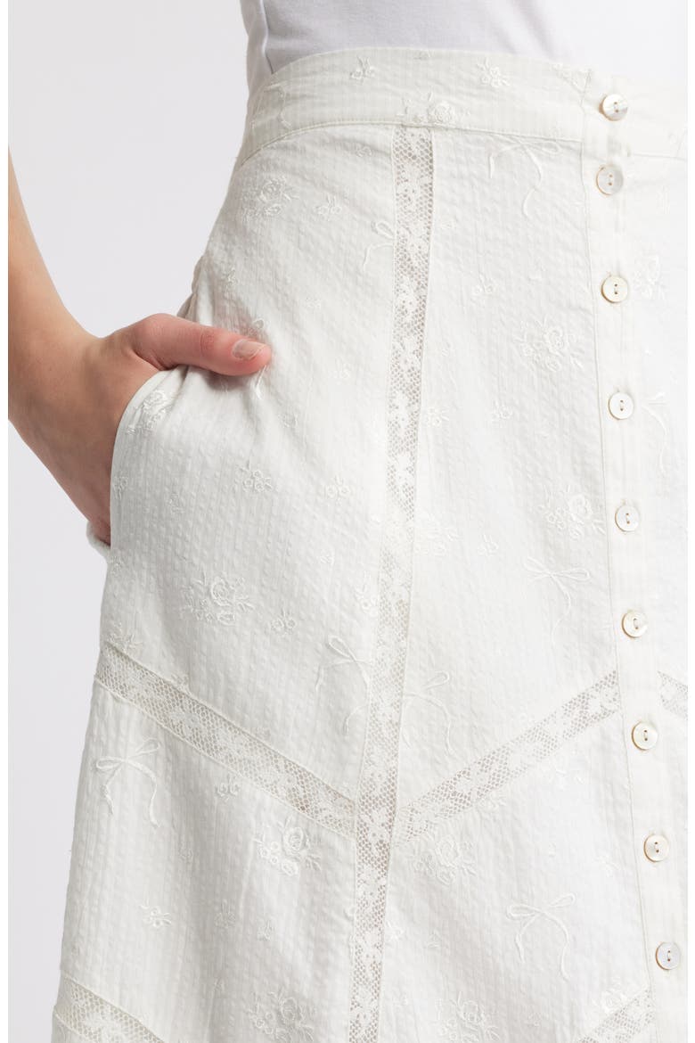 Ritson Cotton Skirt, Alternate, color, WHITE