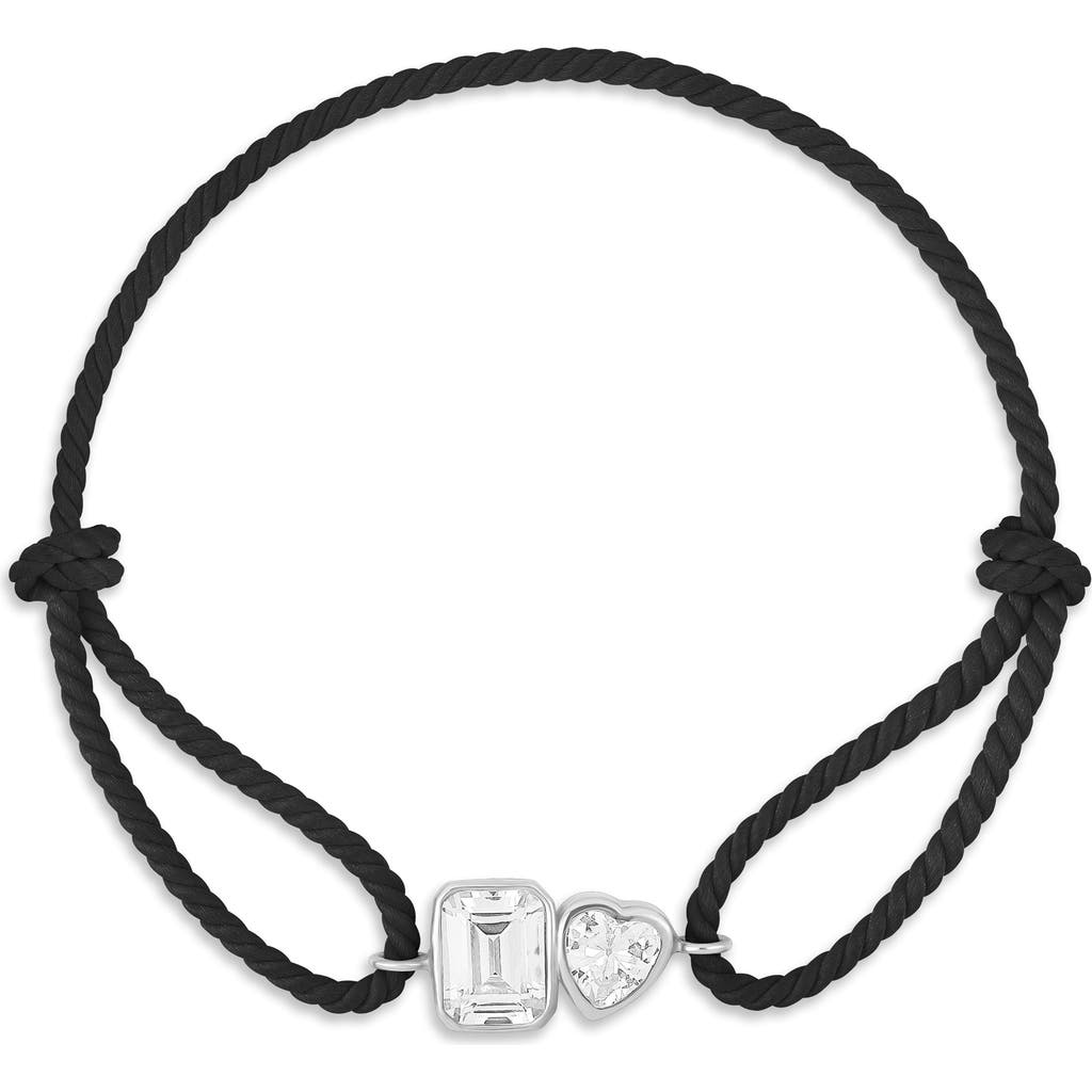 Shymi Cubic Zirconia Corded Slider Bracelet