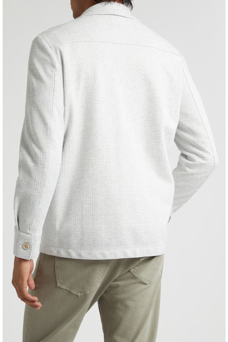 Tonal Glen Plaid Knit Overshirt, Alternate, color, 13 LT MELANGE GRAY