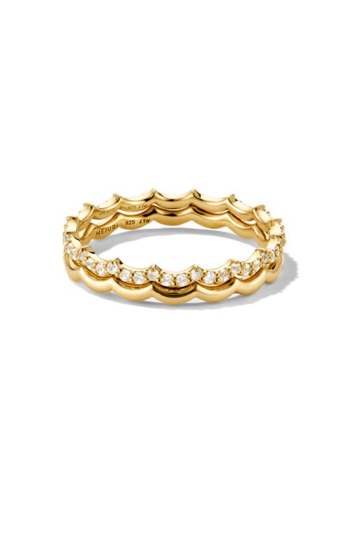 Scalloped Sapphire Stacker Set in 18K Gold Vermeil by MEJURI at Nordstrom, Size 7