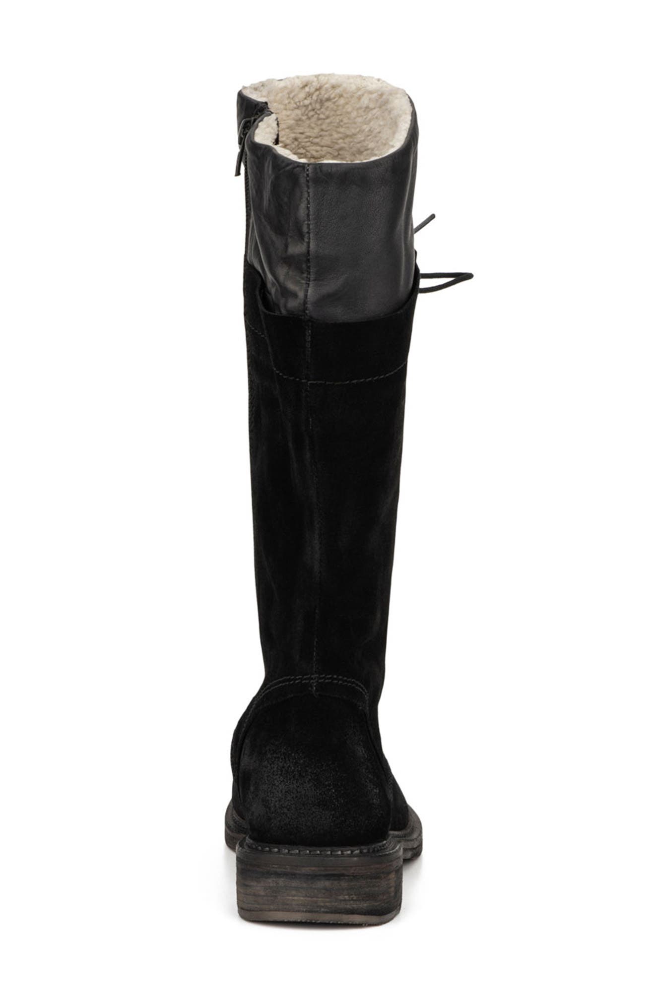 VINTAGE FOUNDRY Kelly Faux Fur Lined Tall Boot, Alternate, color, Black
