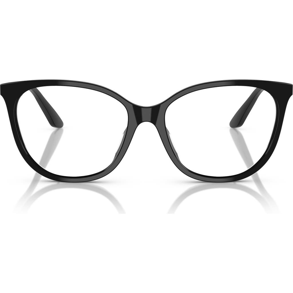 Emporio Armani 53mm Cat Eye Optical Glasses In Black
