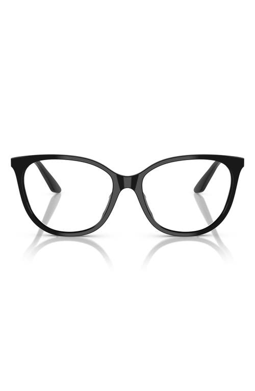 Emporio Armani 55mm Cat Eye Optical Glasses In Black