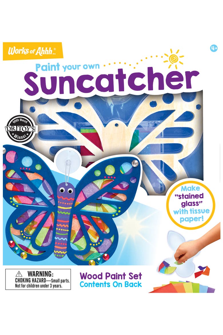 Suncatcher Wood Craft & Paint Kit, Main, color, Multicolor