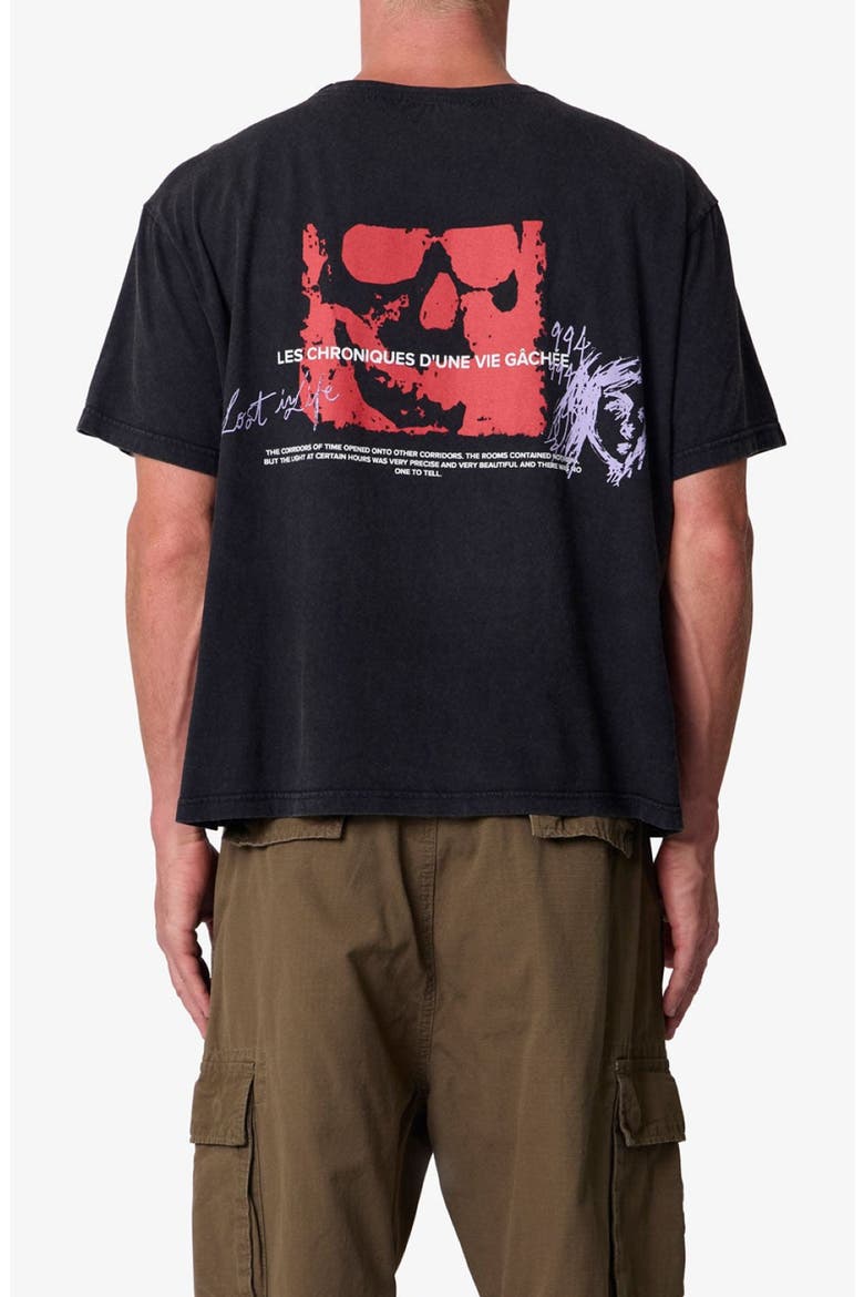 Lost in Life Cotton Graphic T-Shirt, Alternate, color, WASHED BLACK