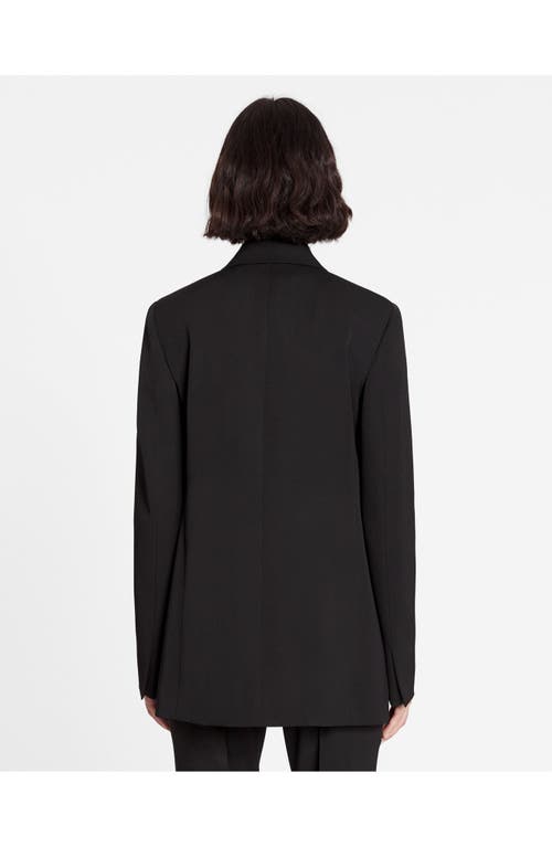 Lanvin Jewel-buttons Open-front Blazer In Black