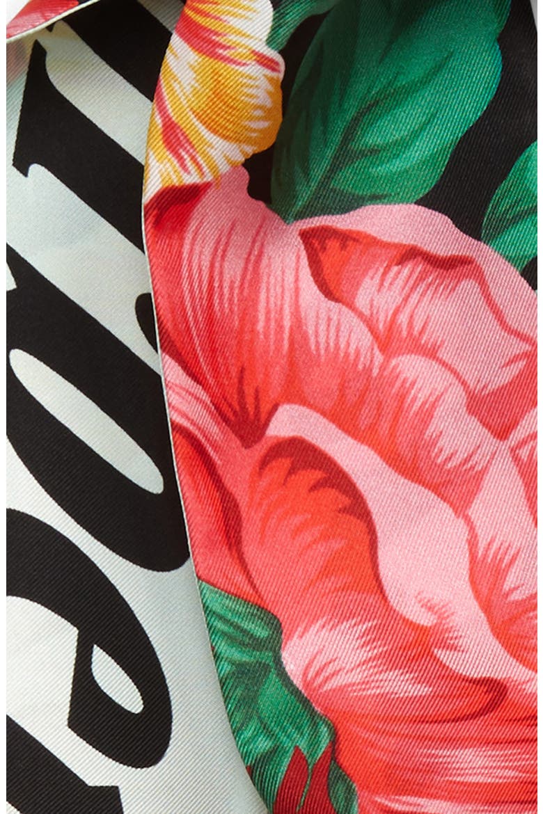 Archive Graphic Silk Scarf, Alternate, color, MINT GREEN FLORAL
