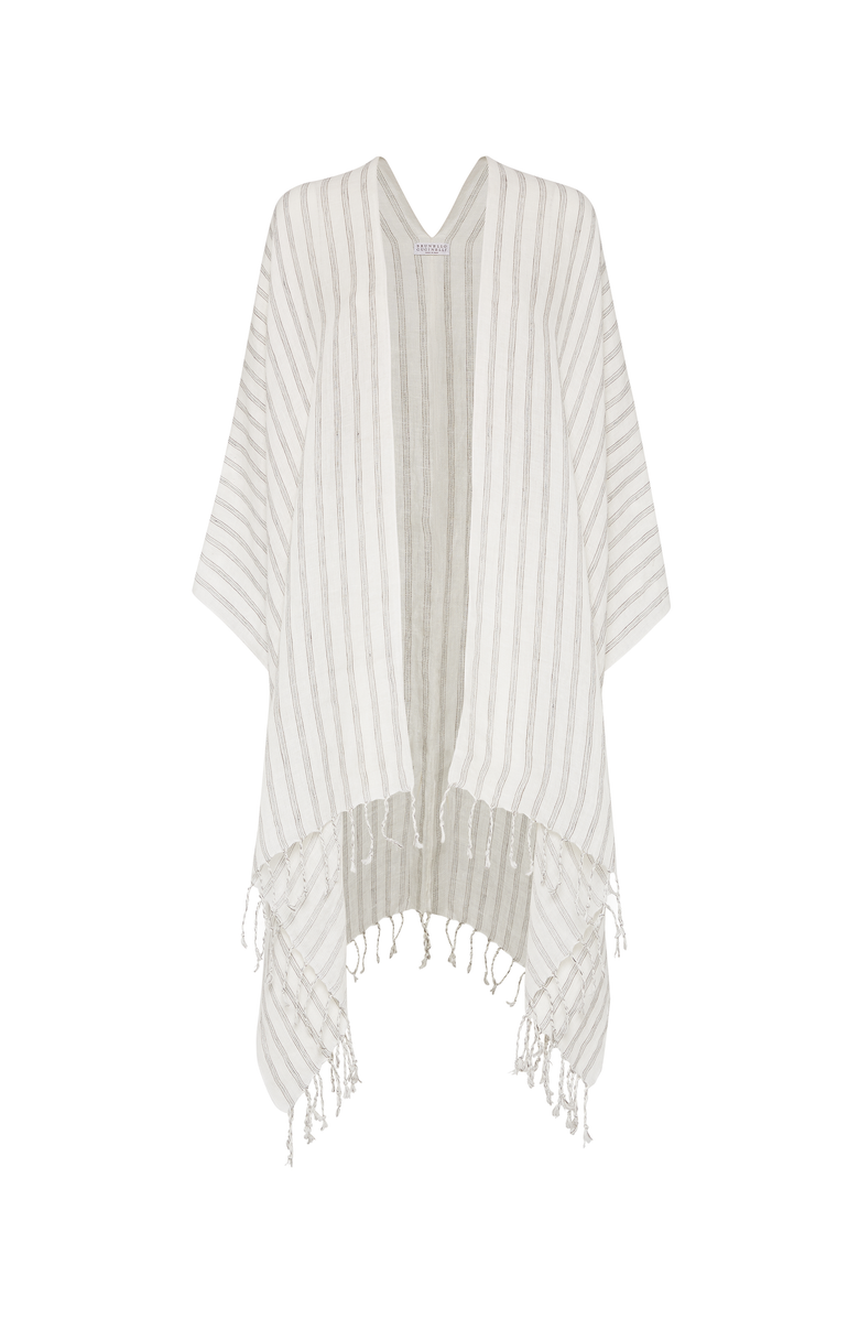 Brunello Cucinelli Poncho with fringe, Main, color, 