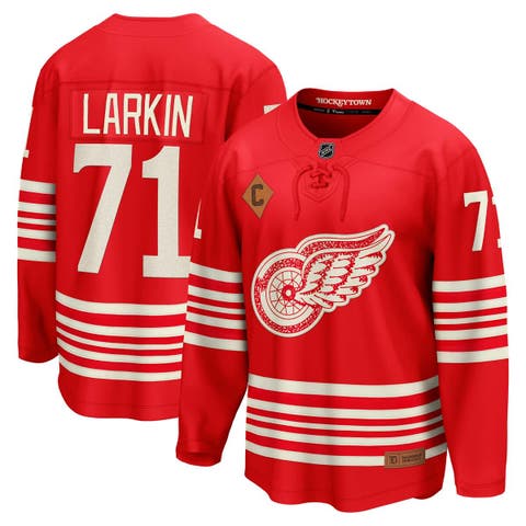 Men's Fanatics Dylan Larkin Red Detroit Red Wings Centennial Breakaway Player Jersey