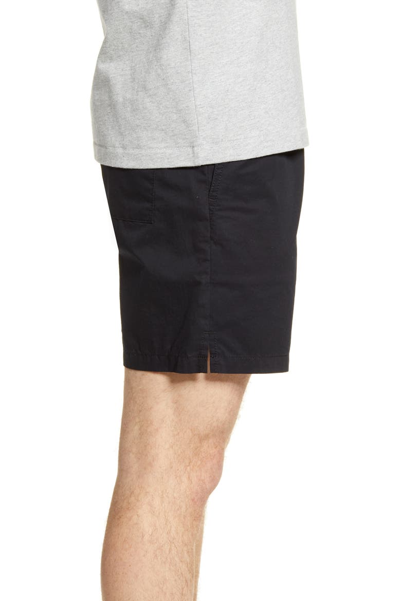 Elastic Waist Shorts, Alternate, color, BLACK ROCK