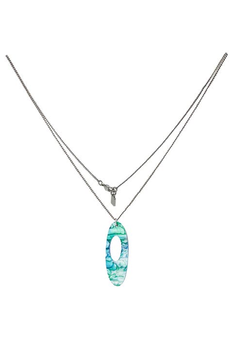 Hepworth Pendant - Blue & Green Lava