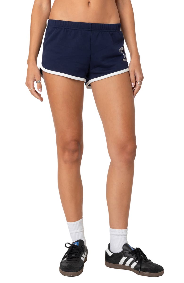 EDIKTED California Contrast Trim Shorts, Main, color, 