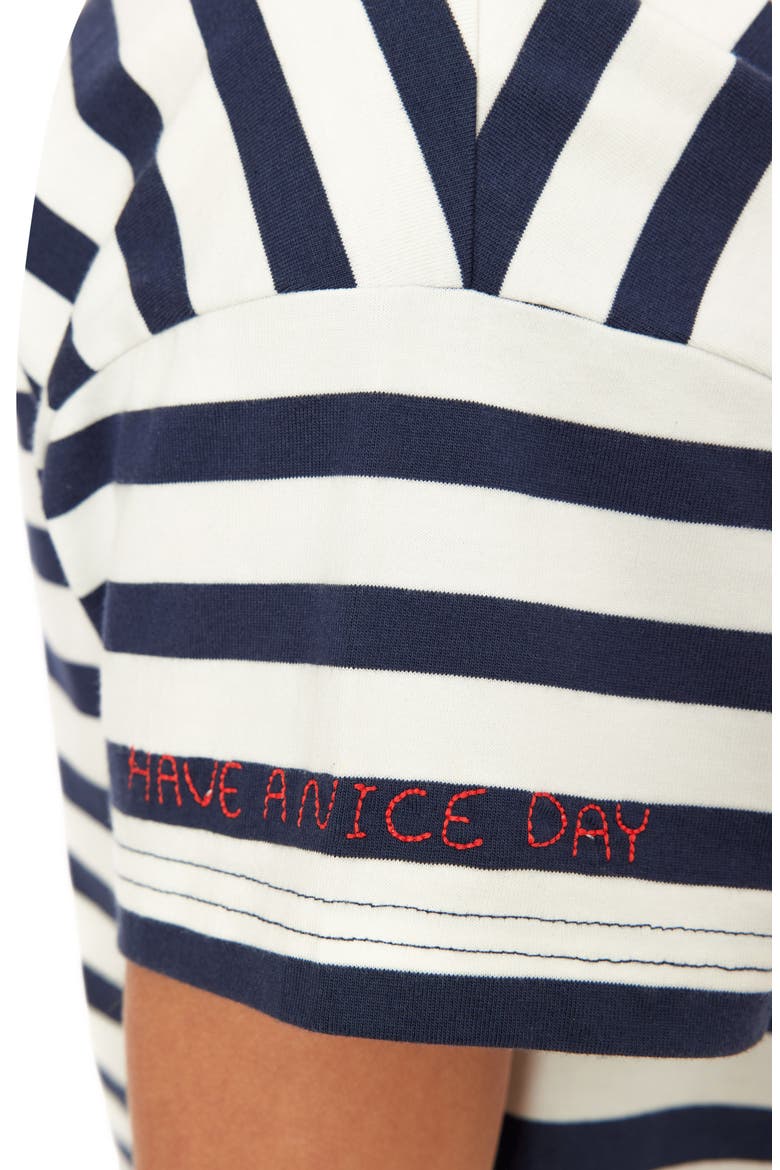 Boxy Yarn Dye Stripe T-Shirt, Alternate, color, MOOD INDIGO/ SUGAR SWIZZLE