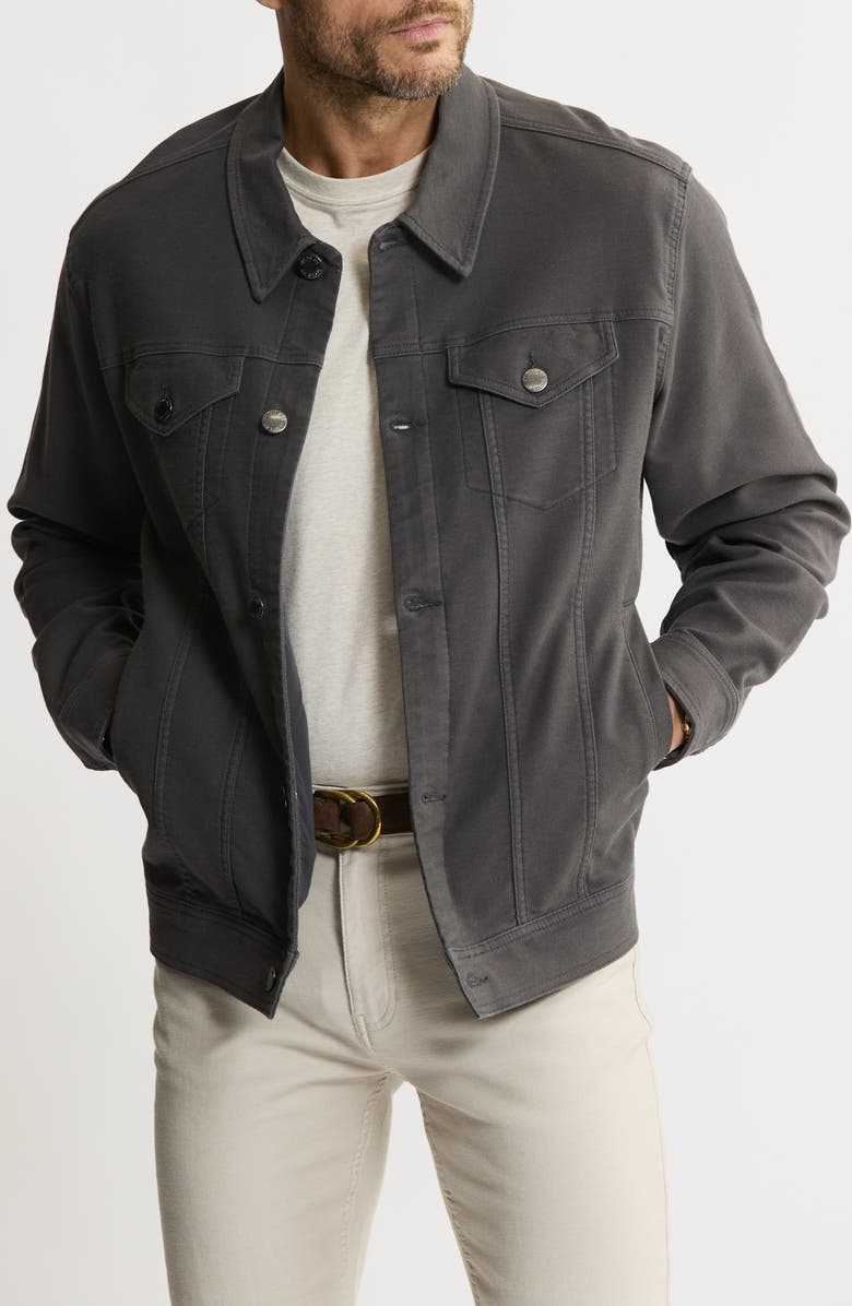 JACHS Stretch Cotton Trucker Jacket, Main, color, Grey