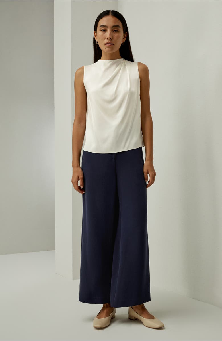 Lilysilk Sleeveless Minimalist Silk Top, Alternate, color, White