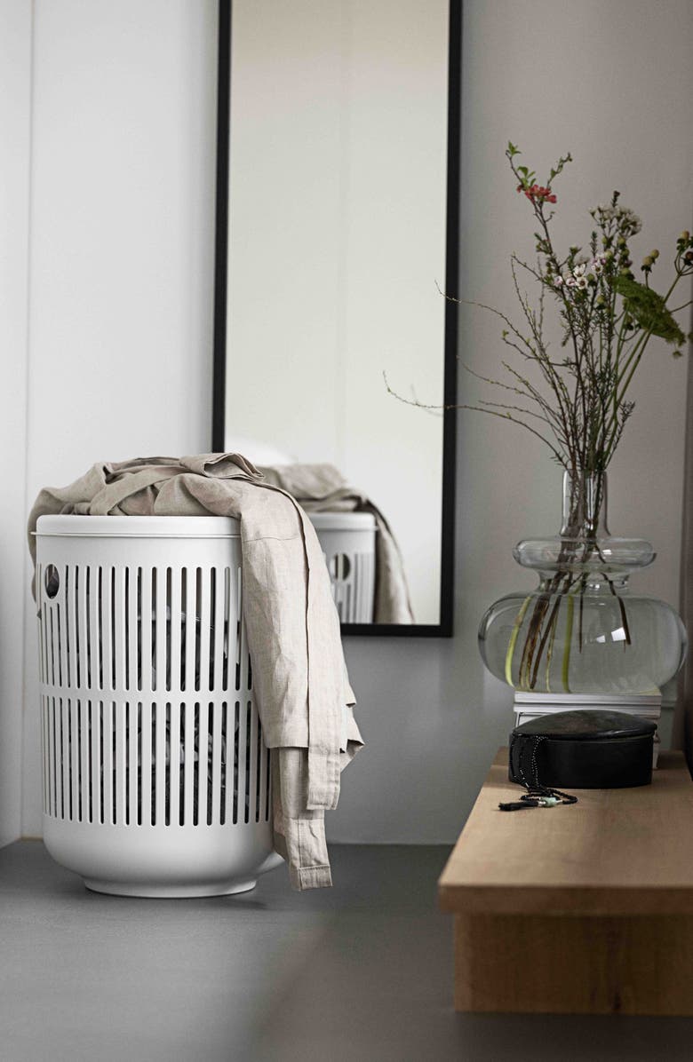 Zone Denmark Ume Laundry Basket with Lid, Alternate, color, Soft Grey