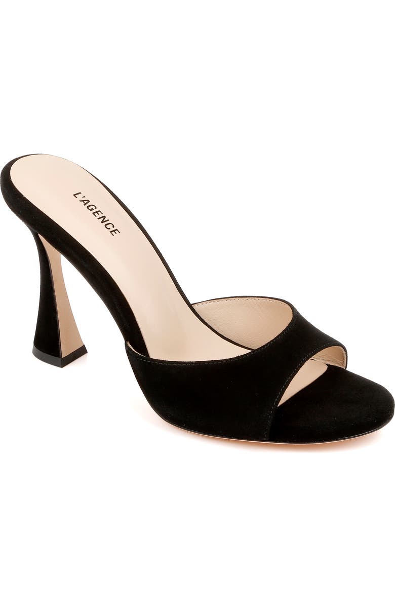 L'AGENCE Avery Slide Sandal, Main, color, Black