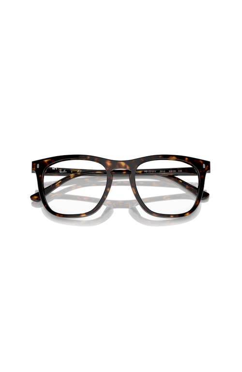 Ray Ban Ray-ban 51mm Square Optical Glasses In Brown