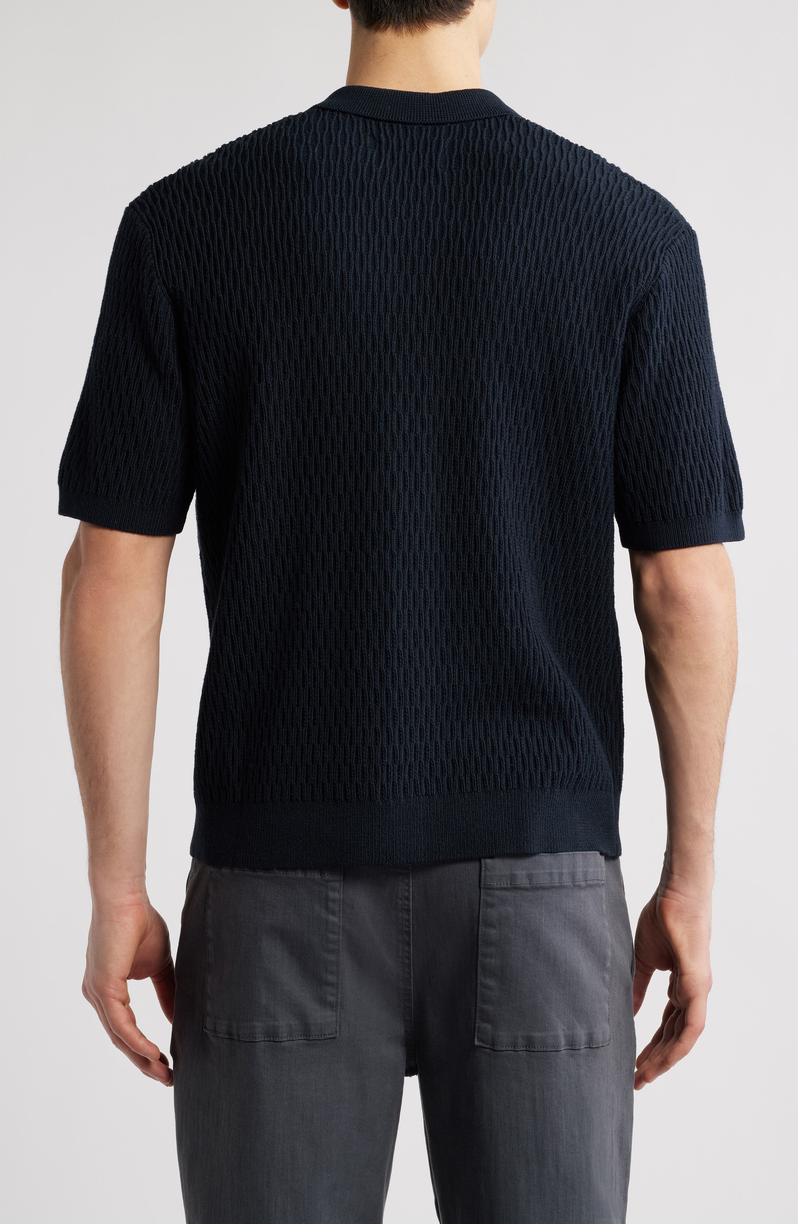 Wax London Tellaro Honeycomb Stitch Short Sleeve Cardigan (Men ...