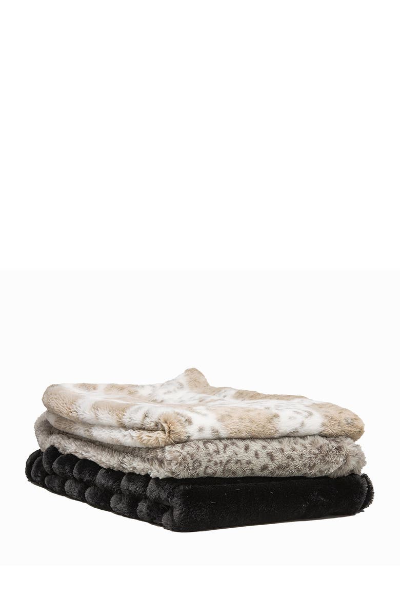 LUXE Faux Fur Throw - 50" x 60" - Lynx, Alternate, color, 
