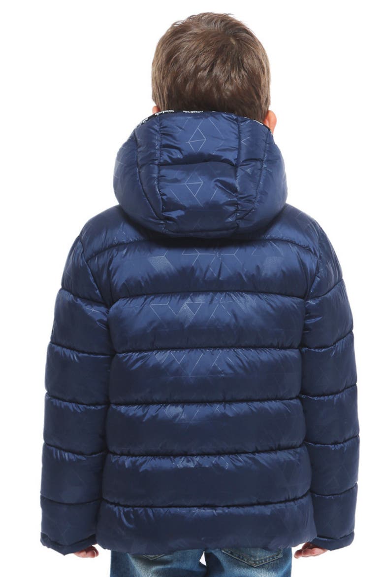 Kids' Heavyweight Fleece Lined Puffer Jacket, Alternate, color, Geo emboss