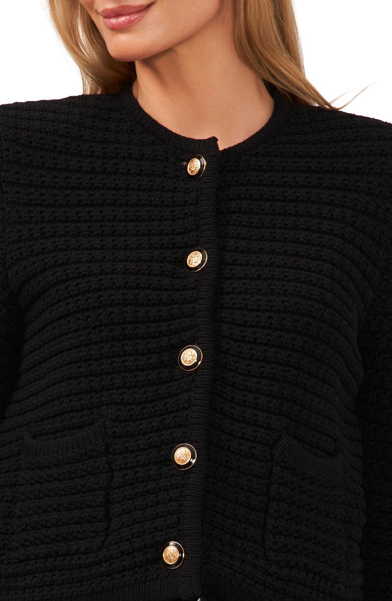 CeCe Texture Cardigan, Alternate, color, 